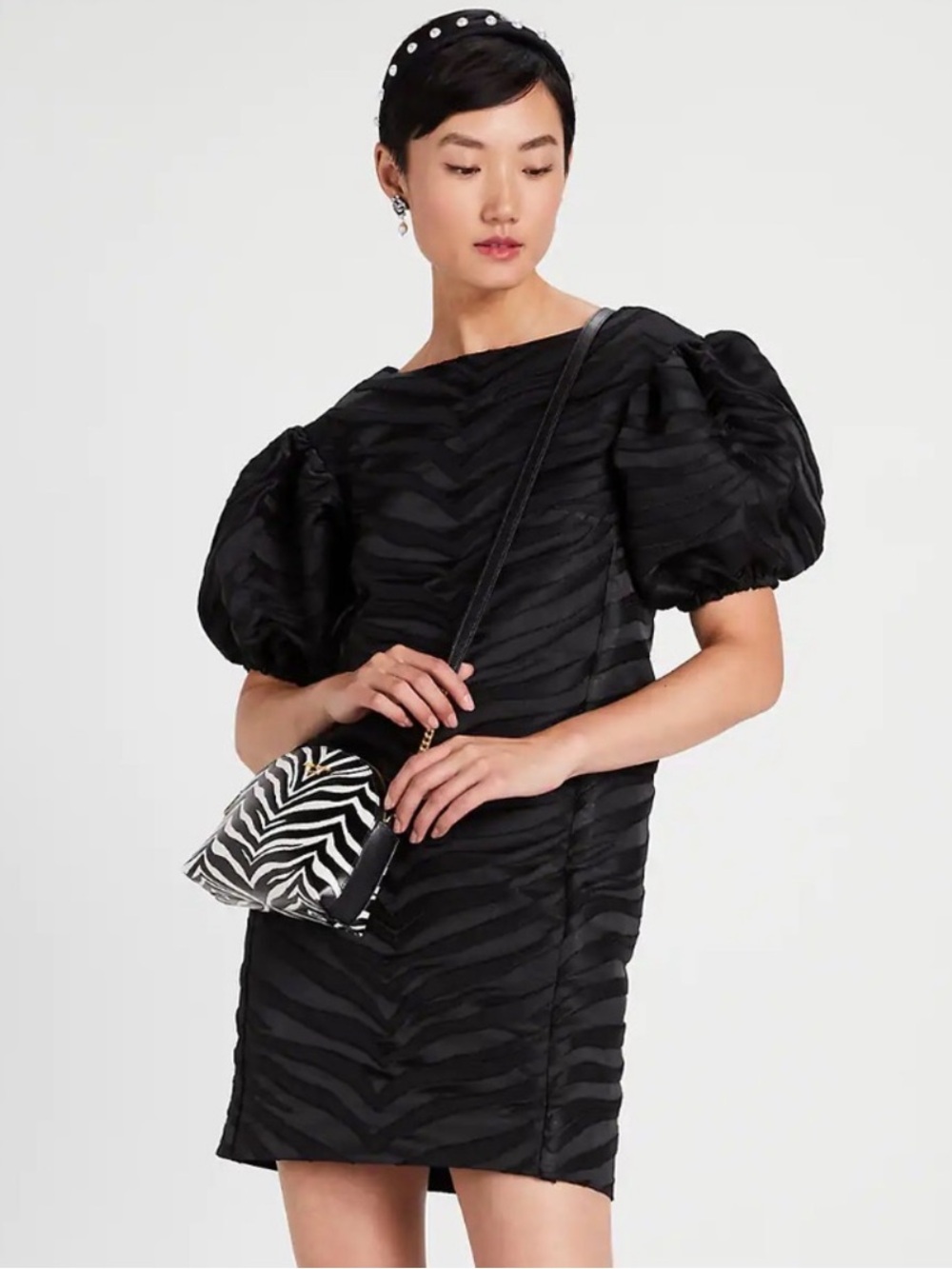 Kate Spade Bold Zebra Jacquard Dress. Cocktail Party Dress Black Size 0